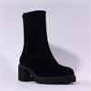 Paul Green Block Heel Ankle Boot - Black Suede